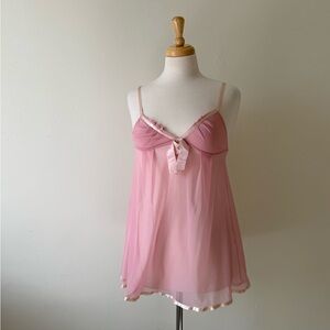 Victoria’s Secret Angel Pink Babydoll Slip Dress Y2K Coquette (Size S)
